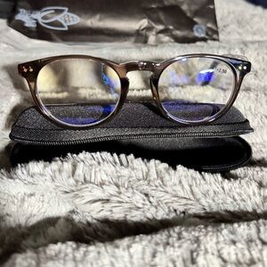 ✨ Forte Blue Light Readers – Shiny Crystal Rose +2.50 (Brand New!) ✨